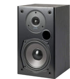 Polk Audio T15 100 Watt Home Theater Bookshelf Speakers – Hi-Res Audio with Deep Bass Response Dolby and DTS Surround Wall-Mountable Pair Black