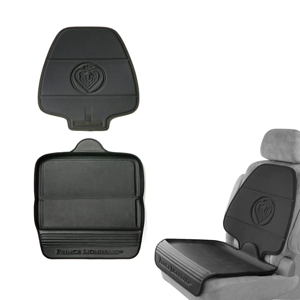 Prince Lionheart Car Seat Protector The Only 2 Stage Seatsaver Designed with Thick Padding Nonabsorbent Waterproof PVC Foam Material. Compatible With all Baby and Toddler Car Seats(Black)