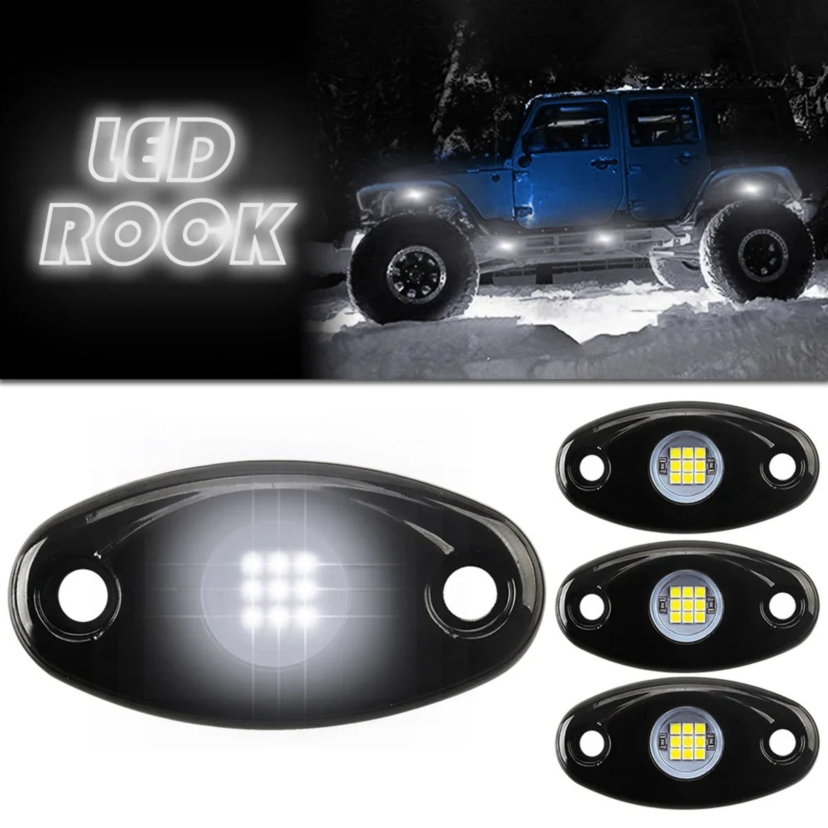 9-LED RGB Rock Light, Underbody Accent Light for UTV & SXS – view 2