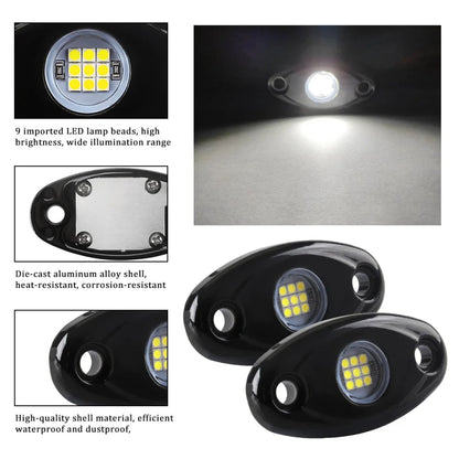 9-LED RGB Rock Light, Underbody Accent Light for UTV & SXS – view 7