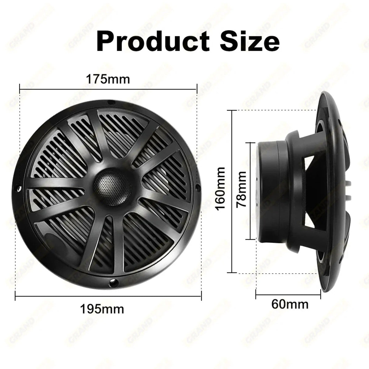 6.5-Inch 120W Waterproof Marine-Grade Speakers for UTV & SXS – view 3