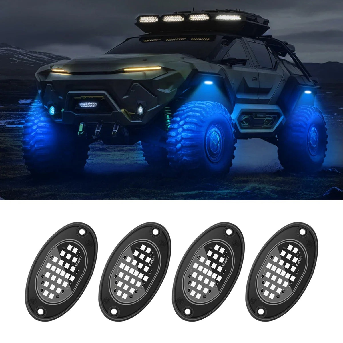 LED Rock Lights (4-Pack), Underbody Chassis Lights for UTV & SXS – view 2