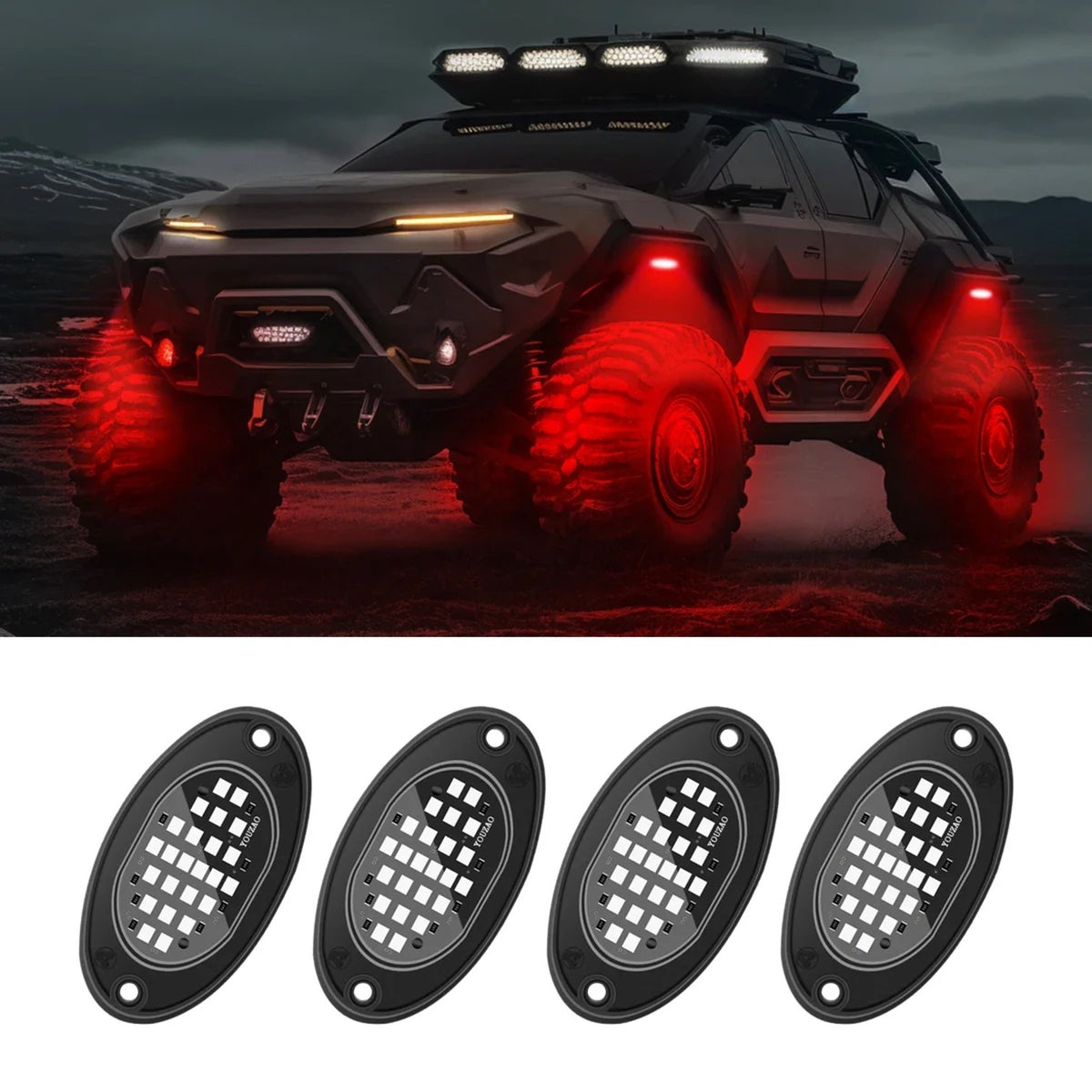 LED Rock Lights (4-Pack), Underbody Chassis Lights for UTV & SXS – view 7
