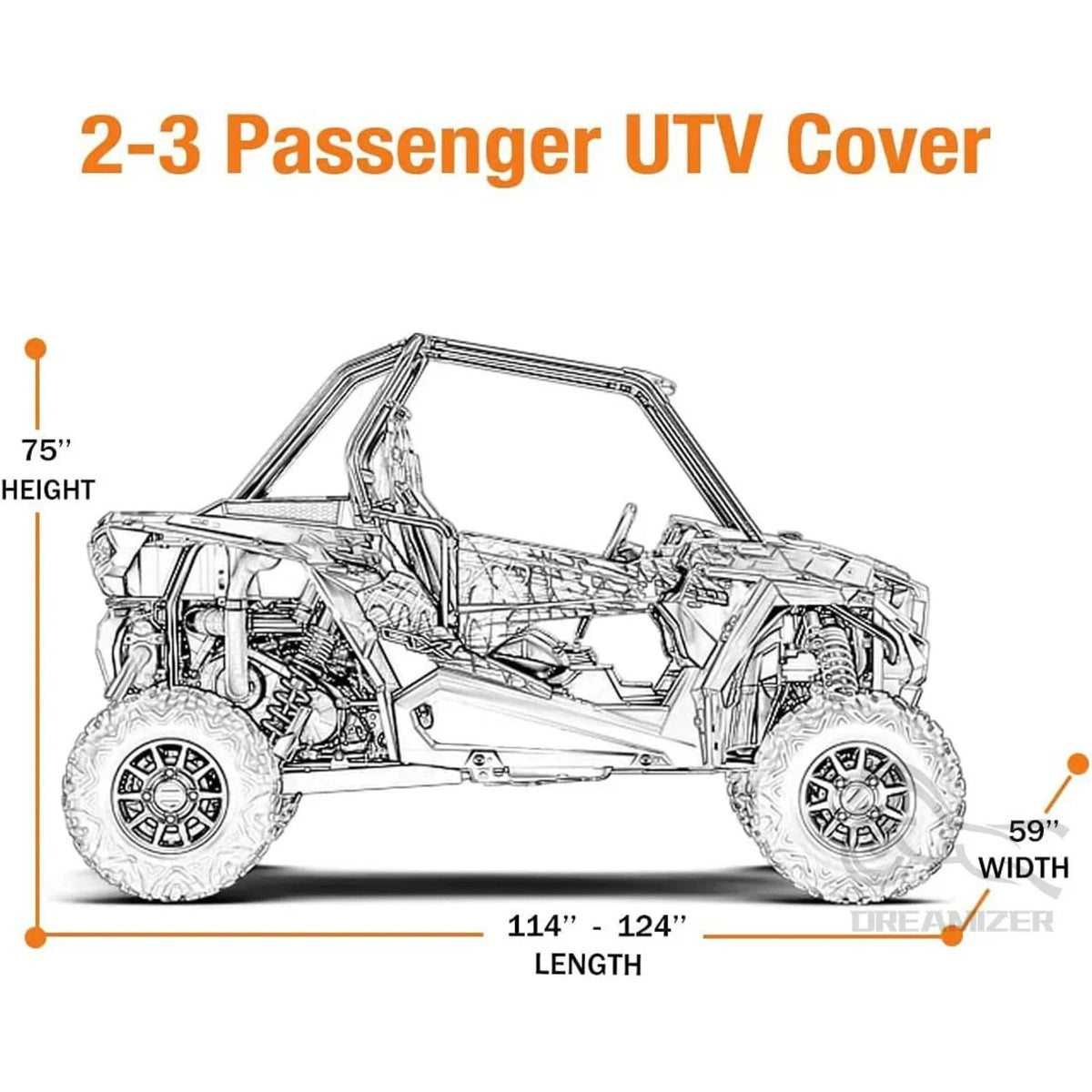 Heavy-Duty Storage Cover for Can-Am Maverick X3, Defender & Polaris RZR XP 1000 – view 6