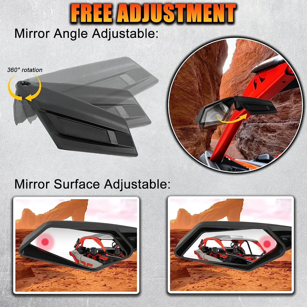 Side View Mirrors (Pair) for Can-Am Maverick X3 & X3 MAX (2017–2022) – view 6