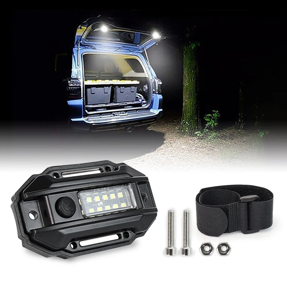 White LED Dome Light with Roll Bar Mount for UTV & SXS – view 2