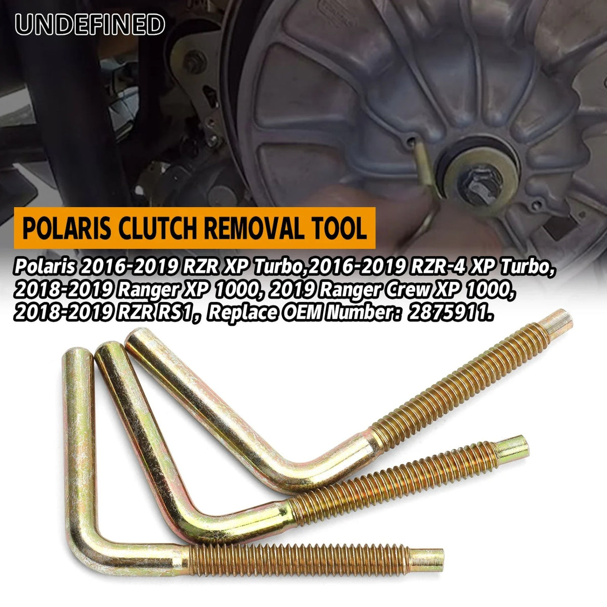 Clutch and Drive Belt Removal Tool (3-Piece) for Polaris RZR & Ranger XP 1000 – view 2
