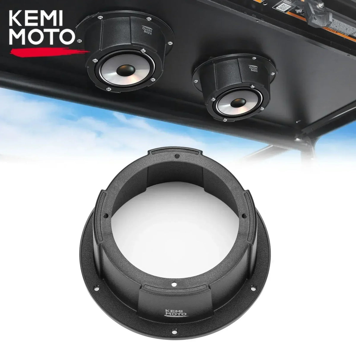 6.5-Inch Speaker Enclosure Pod with Roll Bar Mount for UTV & SXS – view 2