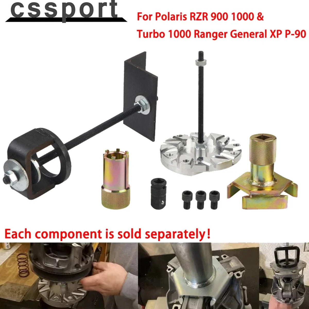 Primary & Secondary Clutch Service Tool Kit for Polaris RZR, Ranger & General – view 2