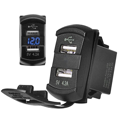 Dual USB Charger Switch, 5V 4.2A with LED for UTV & SXS – view 3