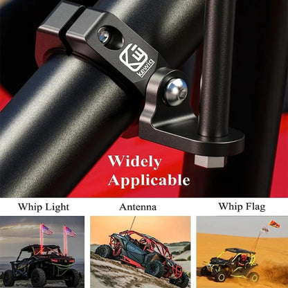 Heavy-Duty Aluminum Roll Bar Clamp for Whip Lights & Flags for UTV & SXS – view 5
