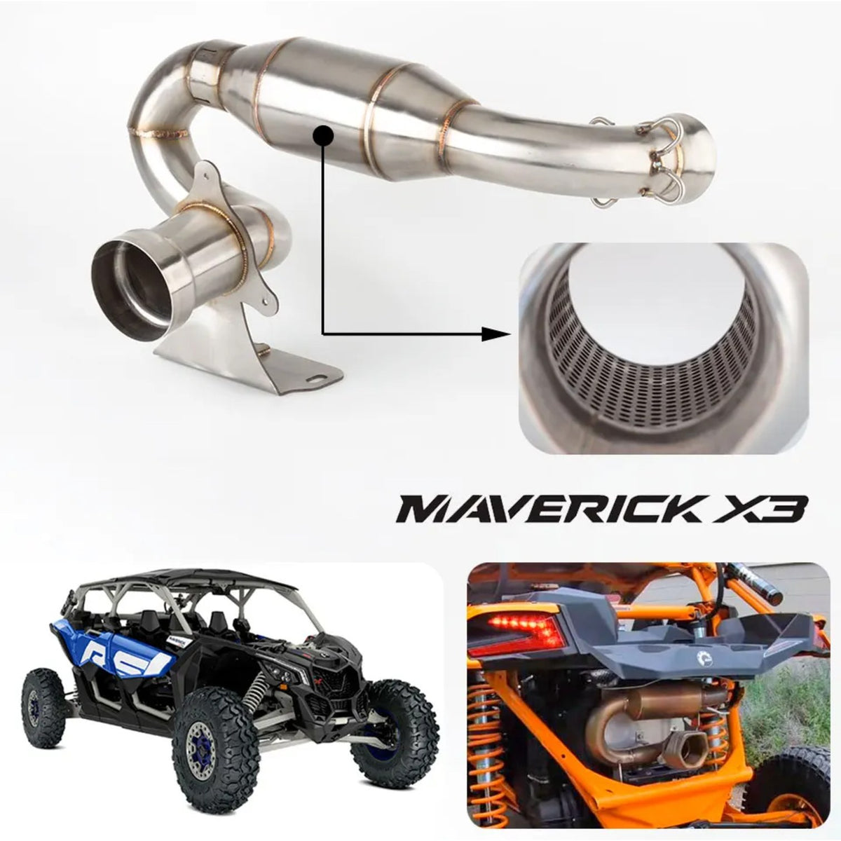 Performance Exhaust Muffler for Can-Am Maverick X3 Turbo R & RR (2017–2025) – view 2
