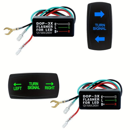 Turn Signal Rocker Switch with Flasher for UTV & SXS – view 2