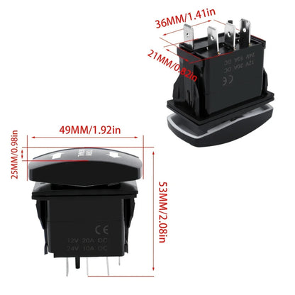 Turn Signal Rocker Switch with Flasher for UTV & SXS – view 3
