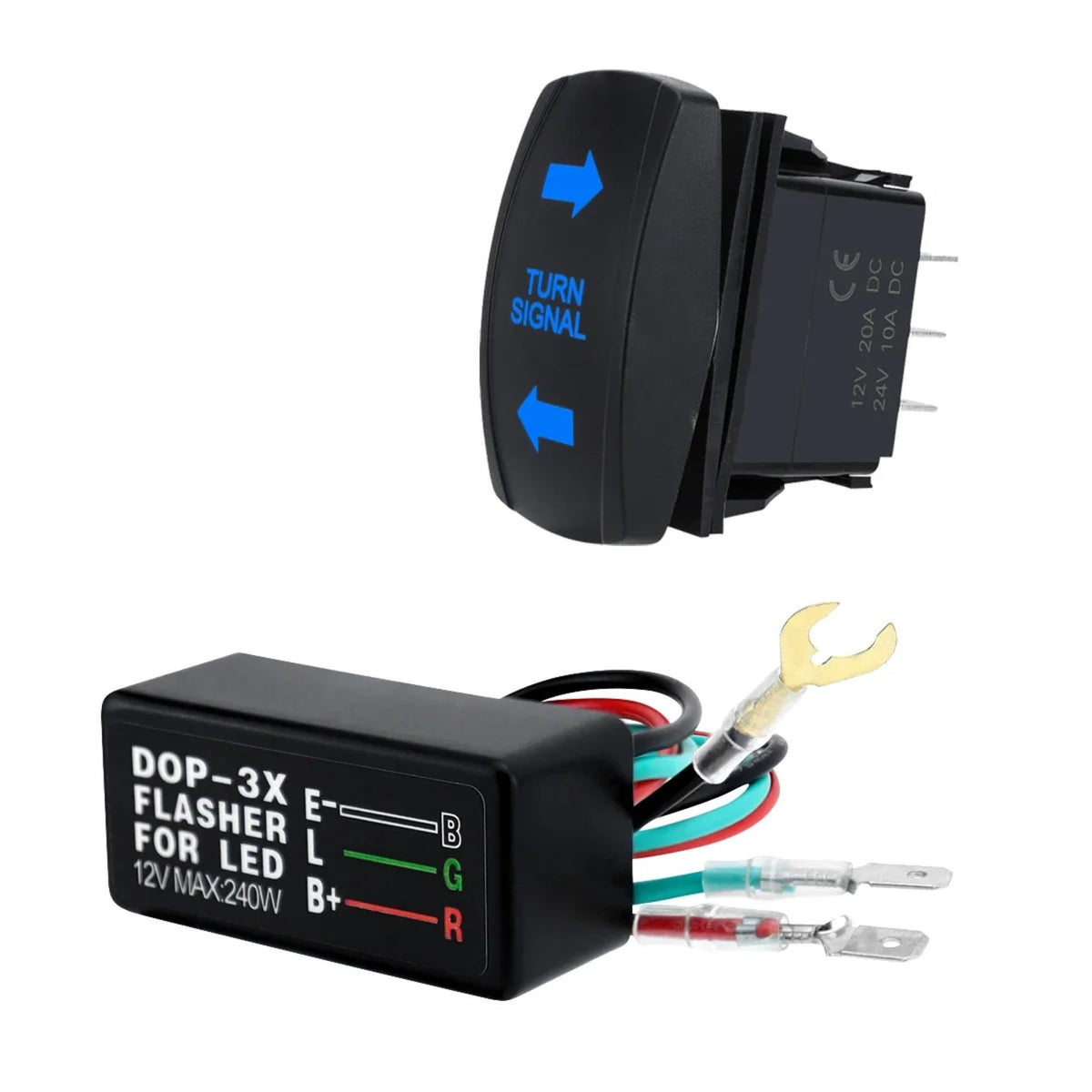 Turn Signal Rocker Switch with Flasher for UTV & SXS – view 8