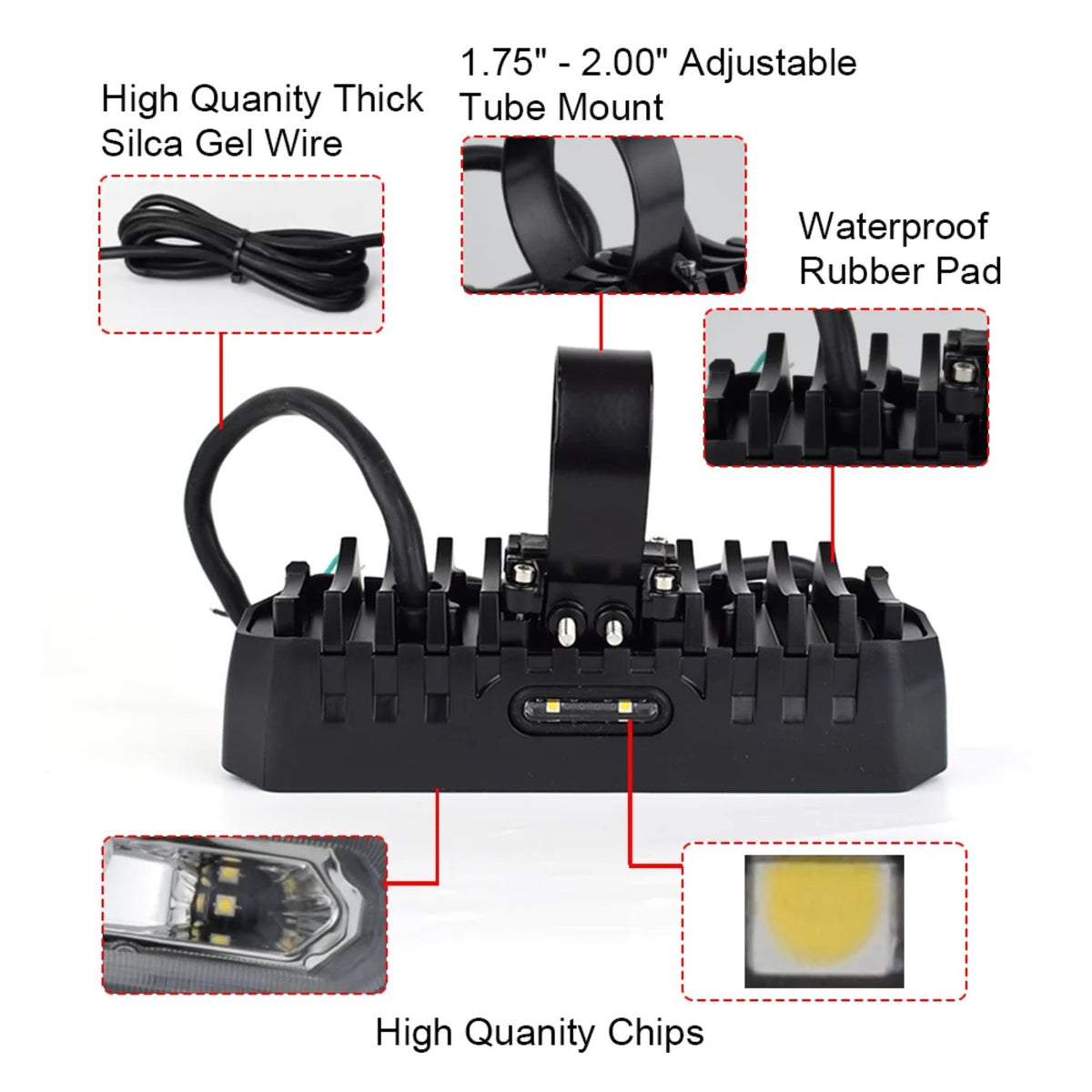 LED Chase Light Bar with Brake, Reverse, Strobe & Turn for UTV & SXS – view 2