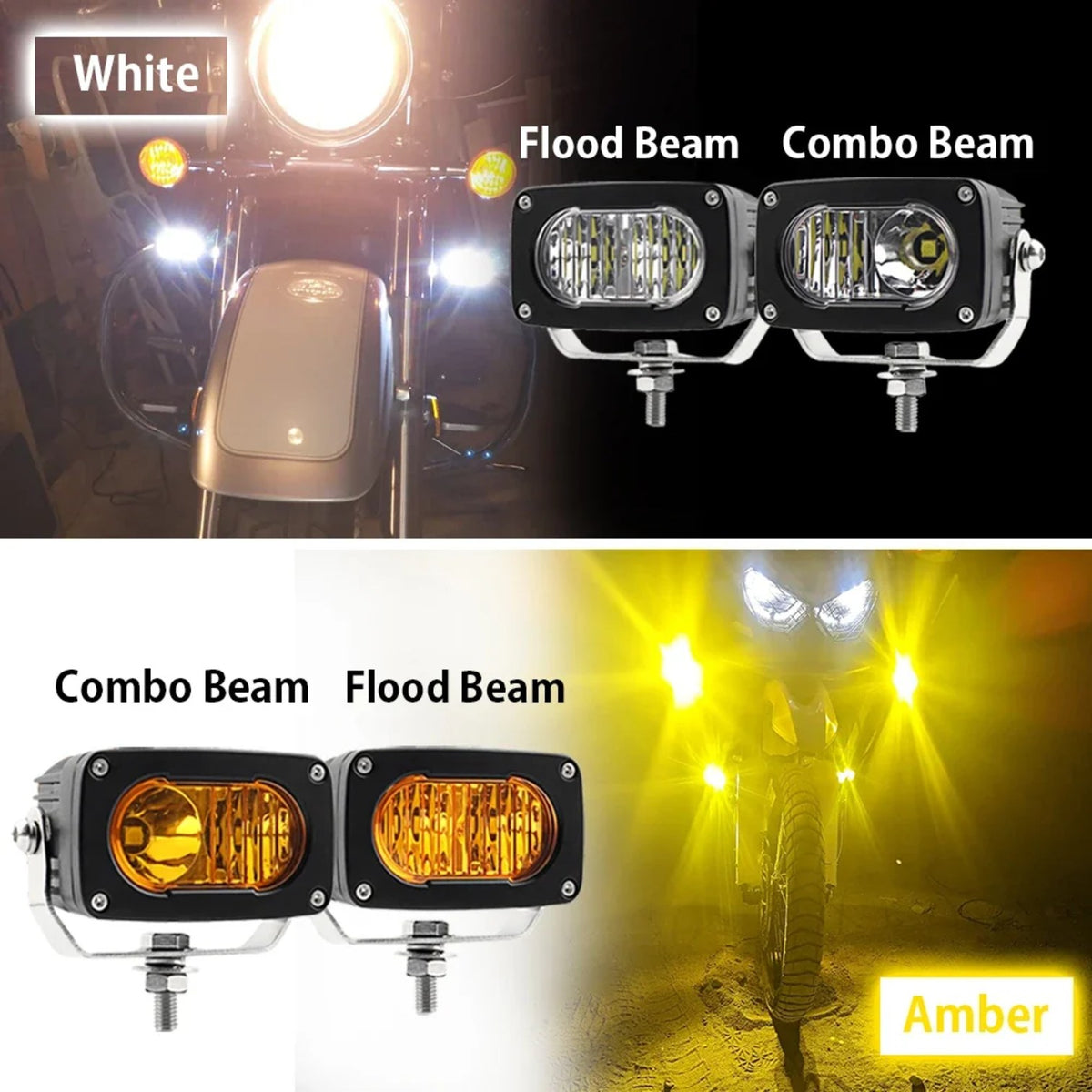 3-Inch Amber LED Pod Lights (Pair) for UTV & SXS – view 3