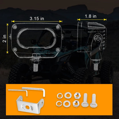 3-Inch Amber LED Pod Lights (Pair) for UTV & SXS – view 5