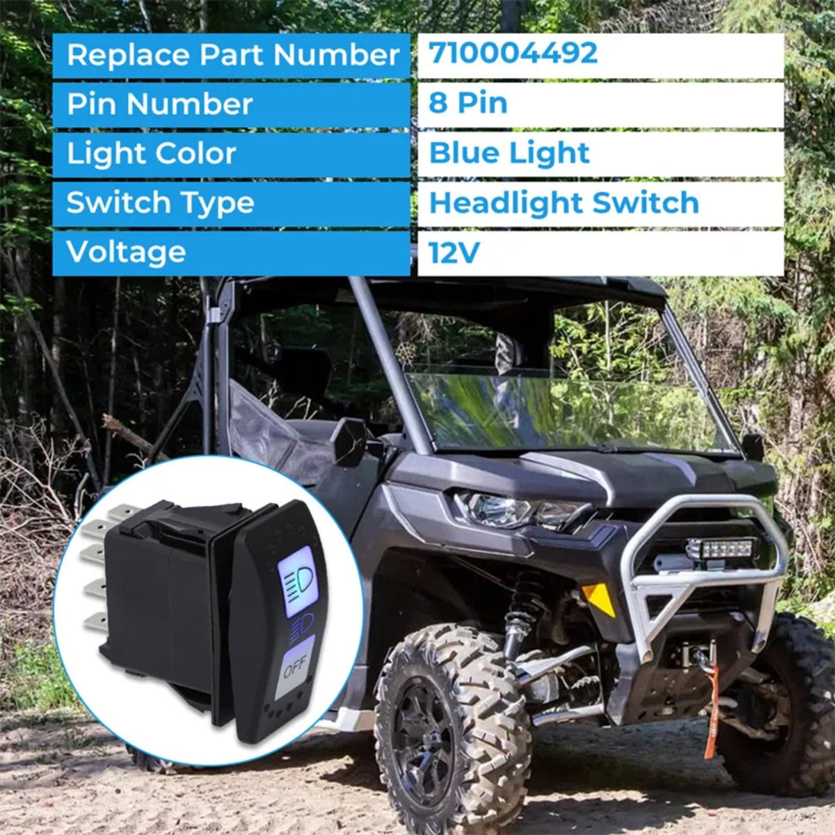 Headlight Switch 710004492 for Can-Am Maverick X3 & Defender – view 3