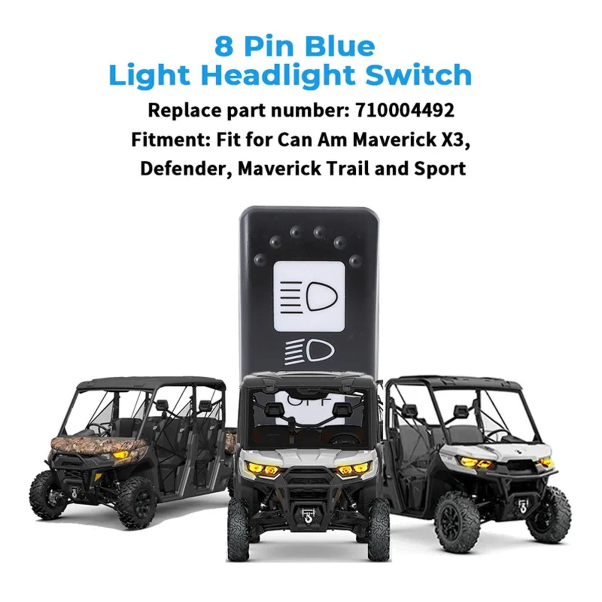 Headlight Switch 710004492 for Can-Am Maverick X3 & Defender – view 4