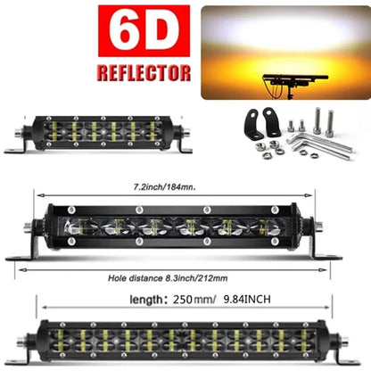 8-Inch Dual-Color Strobe LED Light Bar for UTV & SXS – view 3