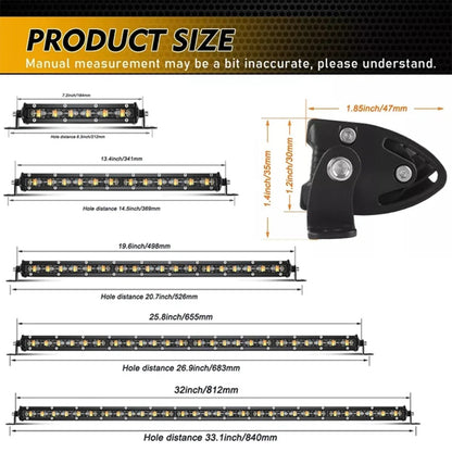 8-Inch Dual-Color Strobe LED Light Bar for UTV & SXS – view 4