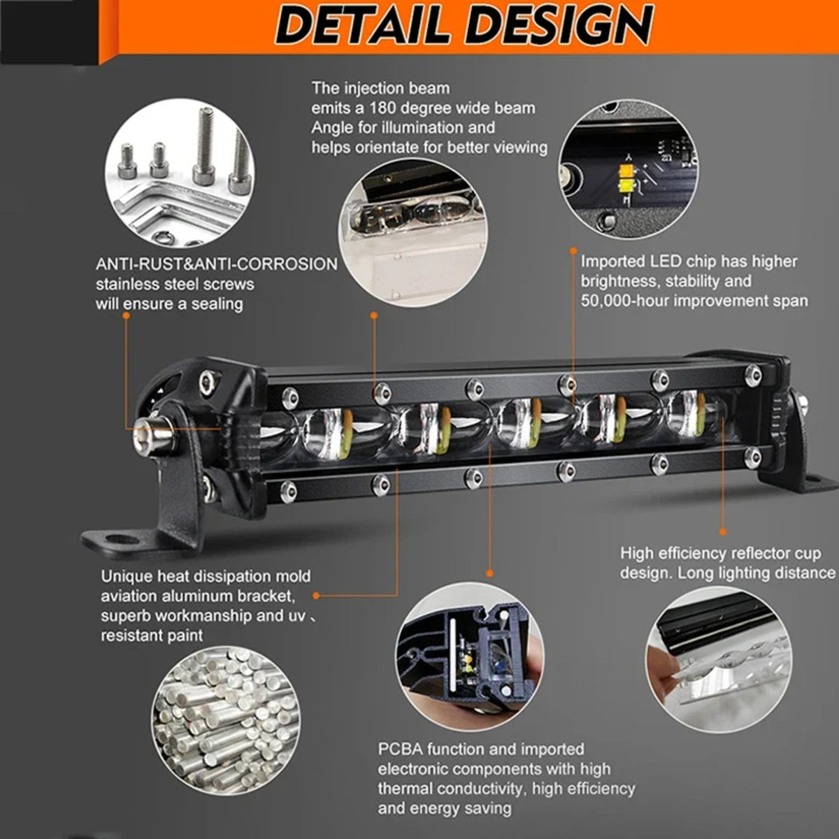 8-Inch Dual-Color Strobe LED Light Bar for UTV & SXS – view 6