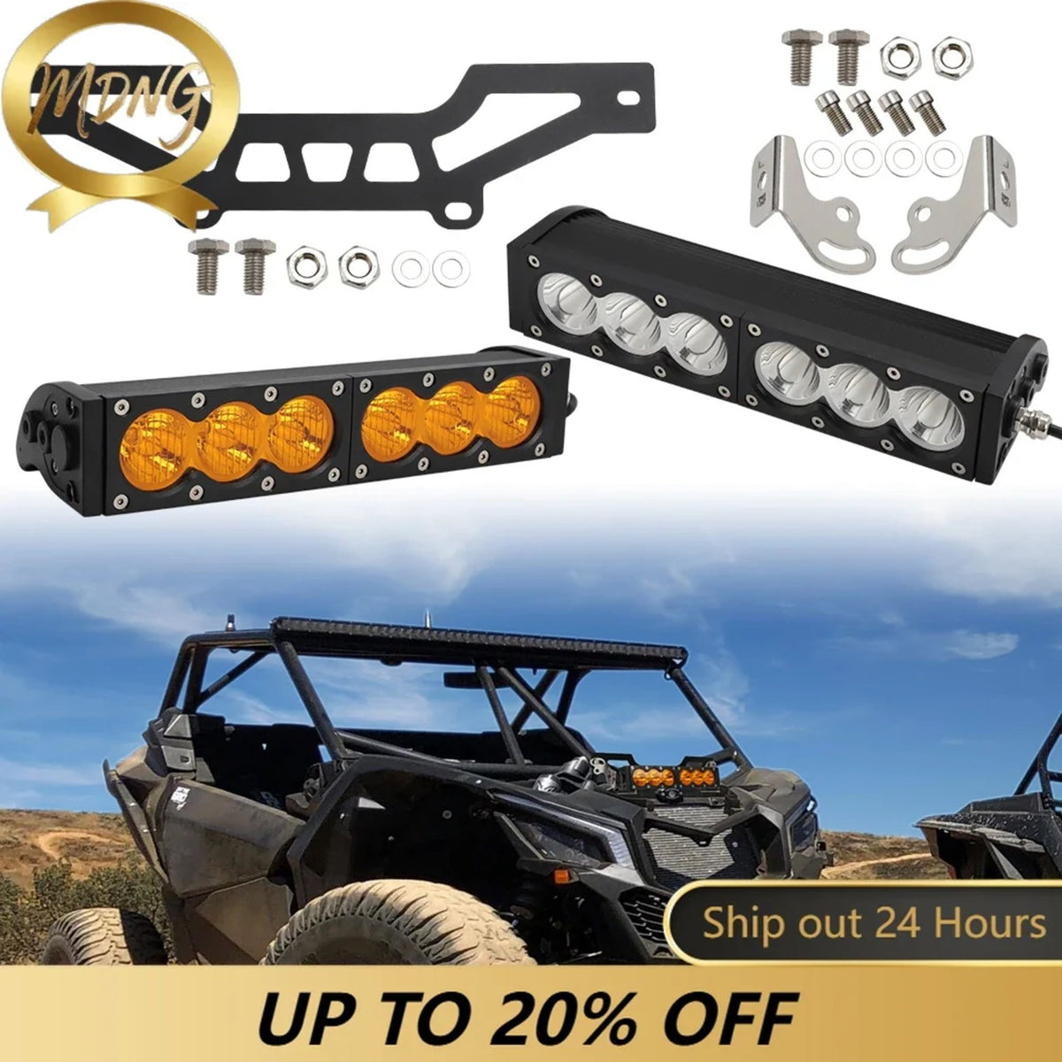 11-Inch LED Light Bar & Grille Bracket Kit for Can-Am Maverick X3 – view 2