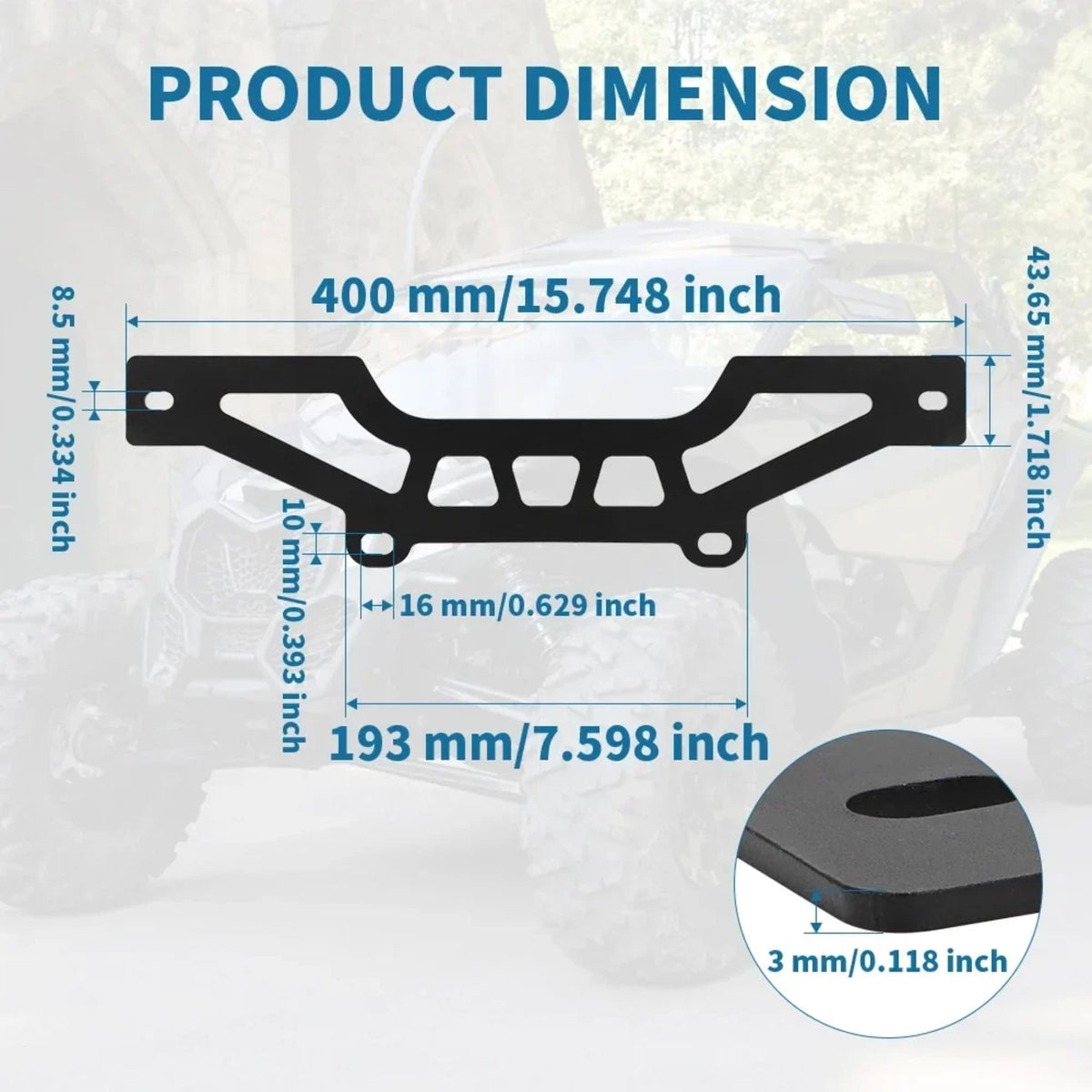 11-Inch LED Light Bar & Grille Bracket Kit for Can-Am Maverick X3 – view 7