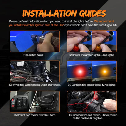 Pre-Wired Turn Signal Kit with Rocker Switch for Polaris Ranger XP 1000 – view 5