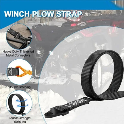 64-Inch Heavy-Duty Plow Lift Strap with Hook for UTV Winches – view 3