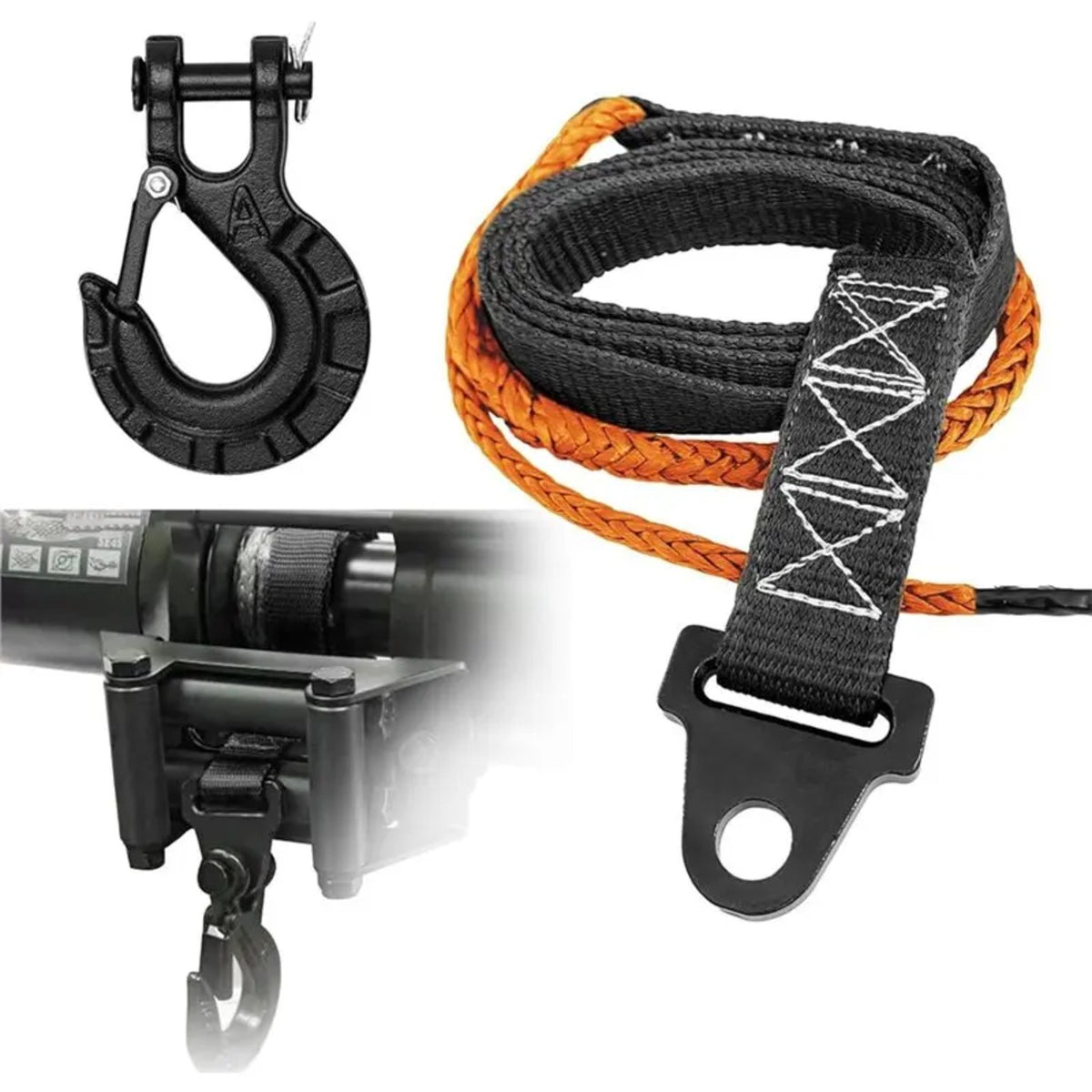 64-Inch Heavy-Duty Plow Lift Strap with Hook for UTV Winches – view 5