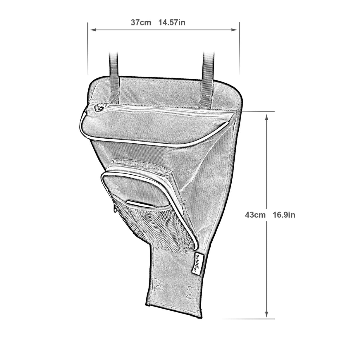 Center Seat Storage Cab Bag for Polaris RZR – view 6