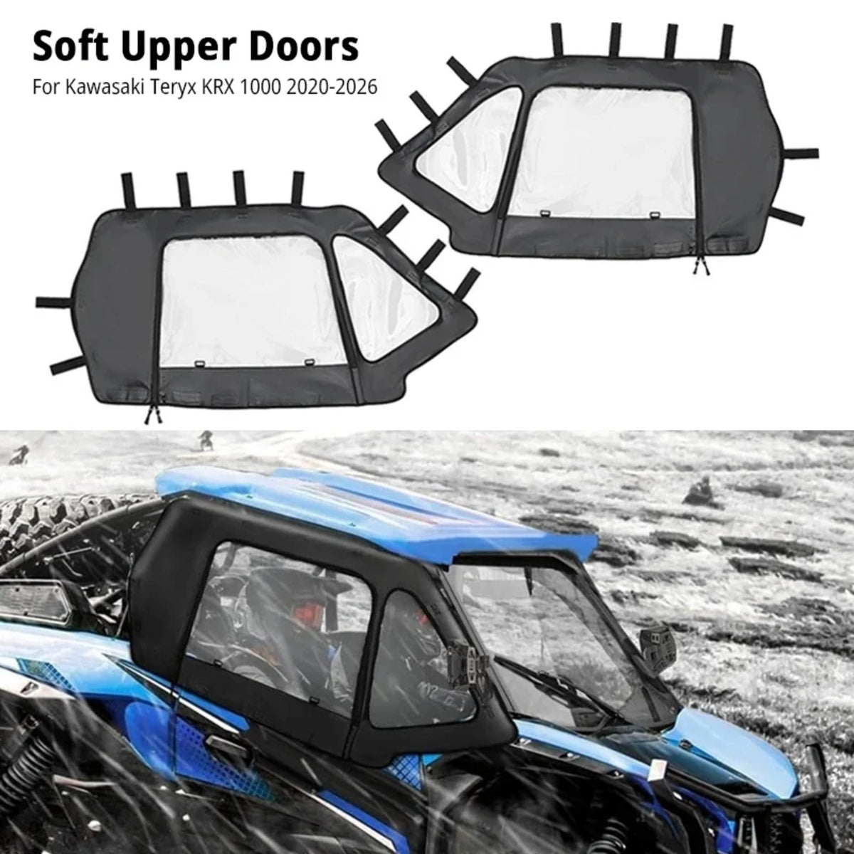 Clear Side Window Enclosure Kit for Kawasaki Teryx KRX 1000 (2020–2026) – view 2