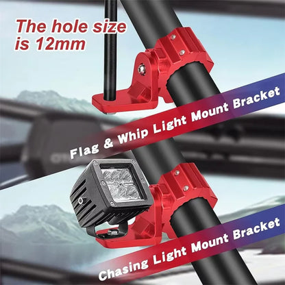 Roll Bar Whip Light & Pod Mounting Kit for 1.75–2 in Bars – view 3
