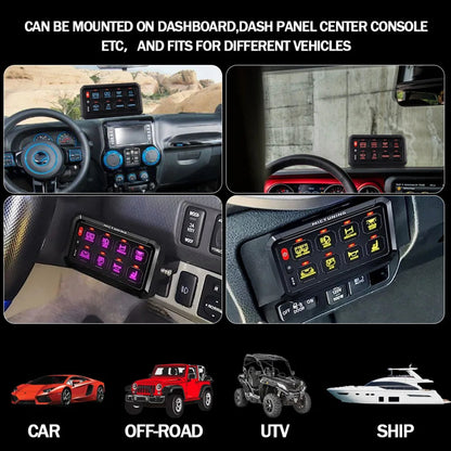8-Gang RGB Switch Panel with Relay System for UTV & SXS – view 5