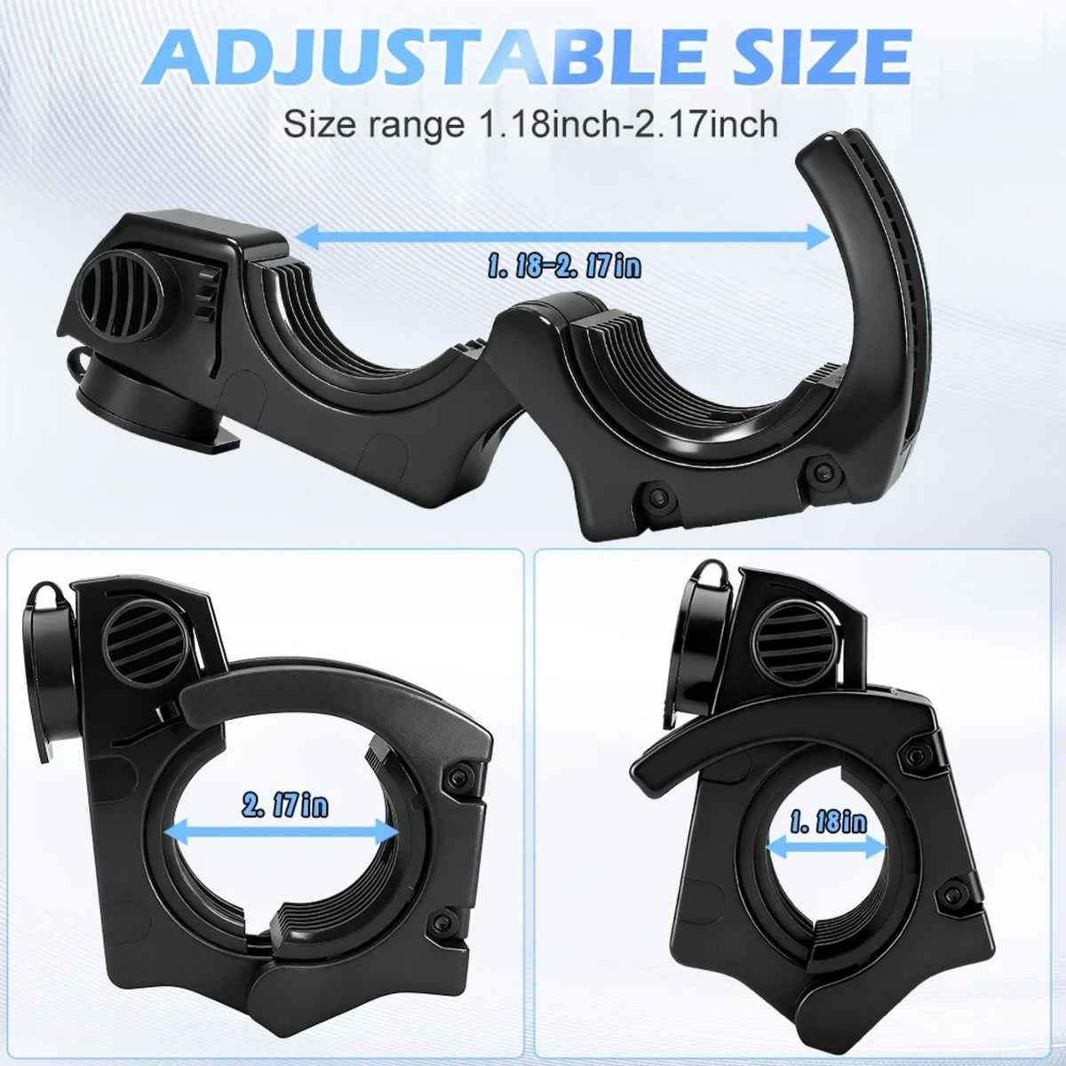 Locking Quick-Release Tool Holder Grips (1.18–2.17 in) for UTV & SXS – view 3