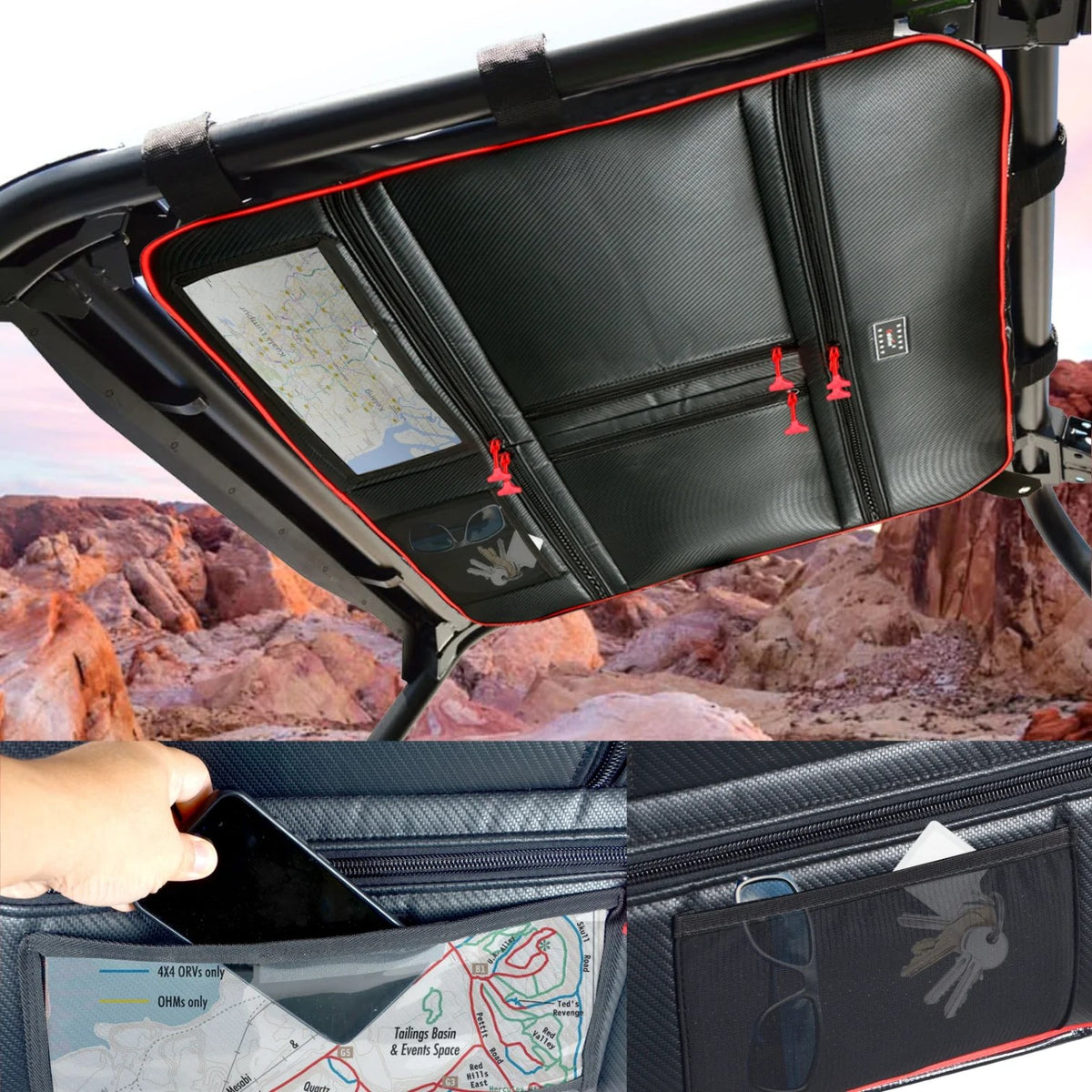Waterproof 1680D Overhead Storage Bag for Polaris RZR XP 1000 (2 or 4 Seat) – view 2