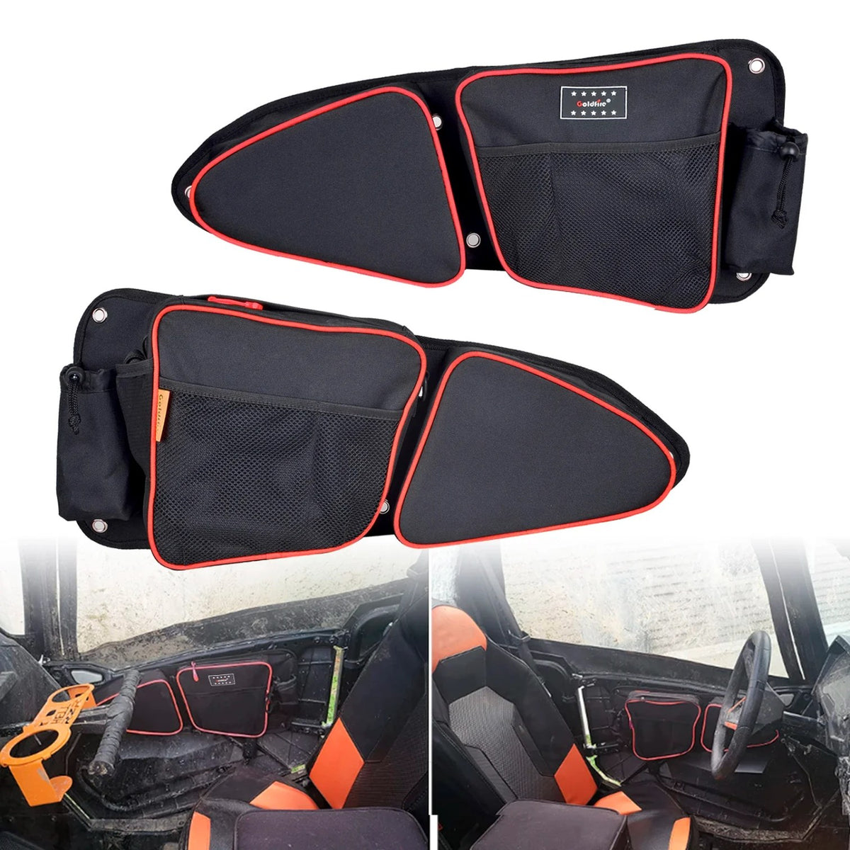 Front Door Storage Bags with Knee Pads for Polaris RZR XP 1000, 900 & XP Turbo – view 2