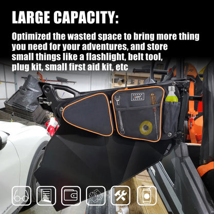 Front Door Storage Bags with Knee Pads for Polaris RZR XP 1000, 900 & XP Turbo – view 6