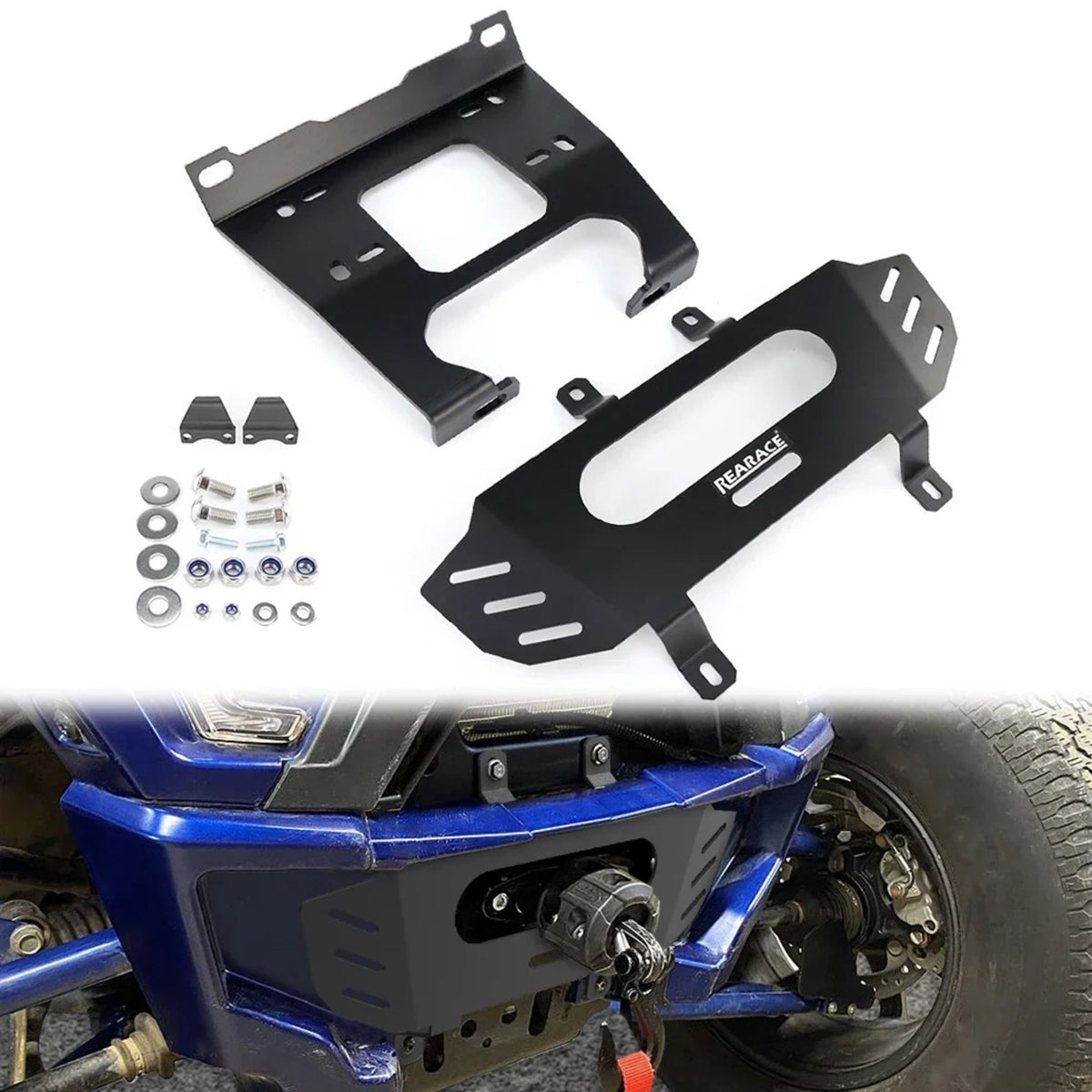 Front Winch Mount Plate for Polaris RZR XP 1000 (2019–2023) – view 2