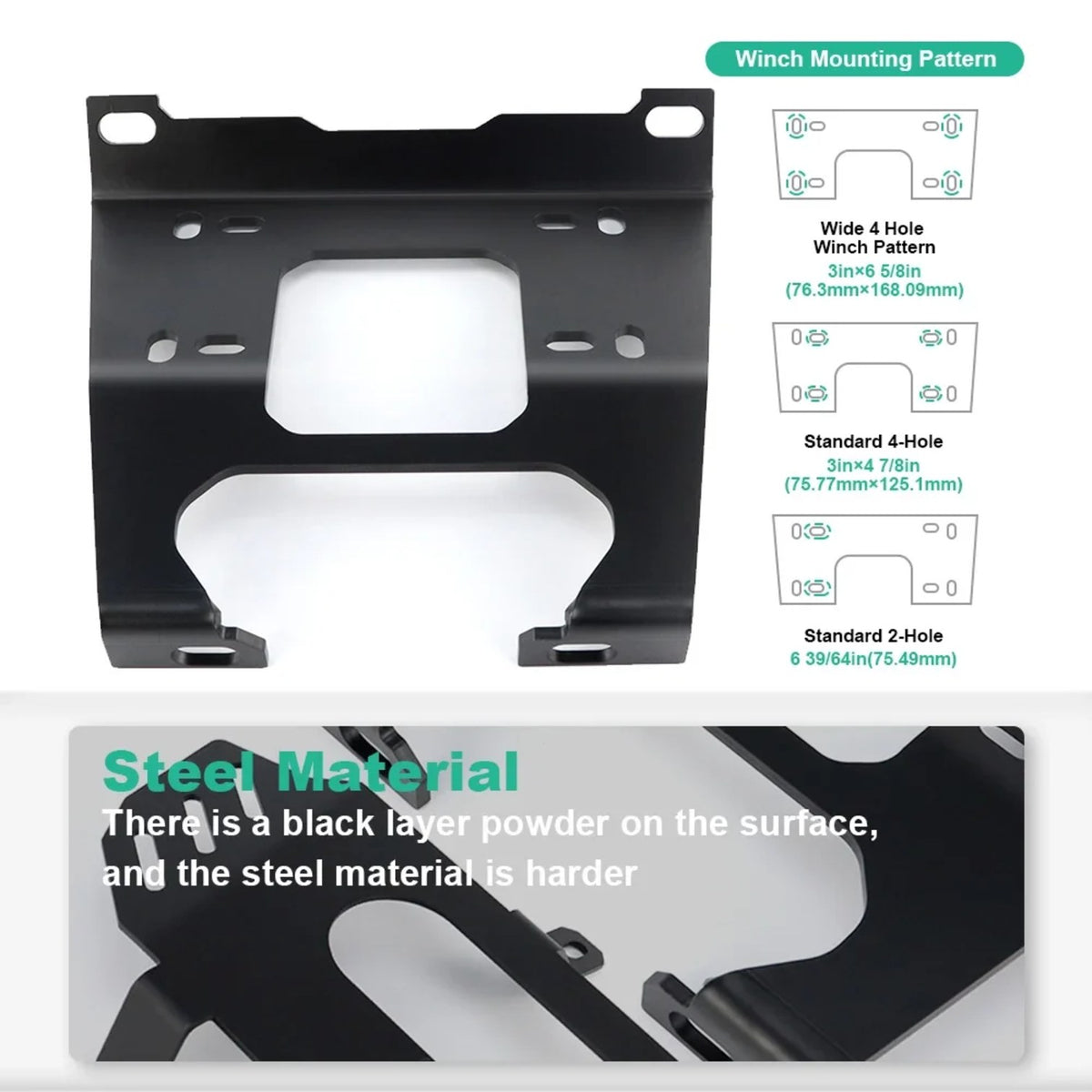 Front Winch Mount Plate for Polaris RZR XP 1000 (2019–2023) – view 4