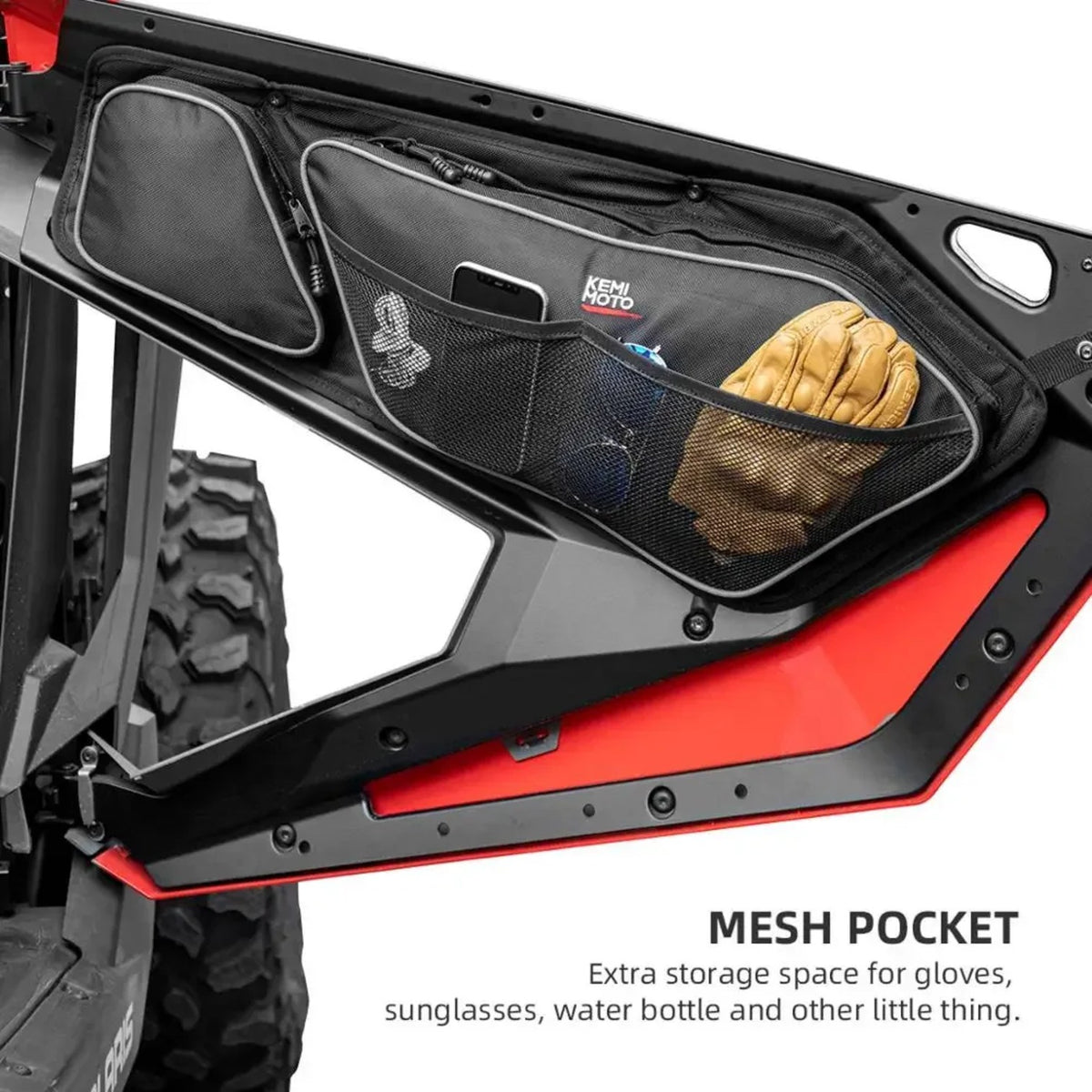 Door Bags with Knee Pads for Polaris RZR Pro XP, Pro R & Turbo R – view 5
