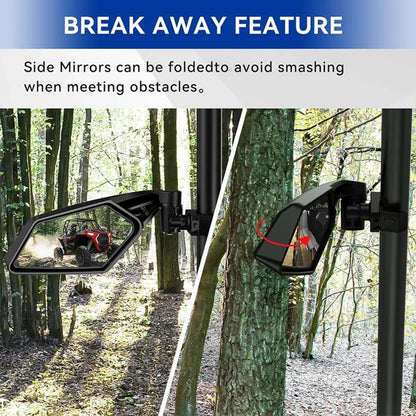 Adjustable Side Mirrors for 1.5–2 in Roll Bars for UTV & SXS – view 3