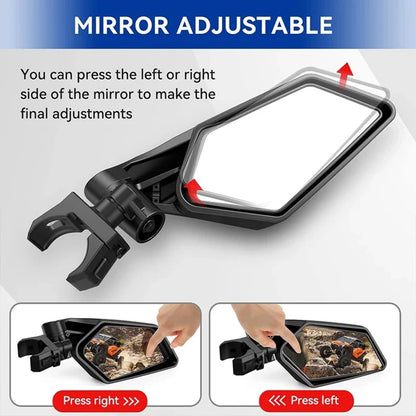 Adjustable Side Mirrors for 1.5–2 in Roll Bars for UTV & SXS – view 5