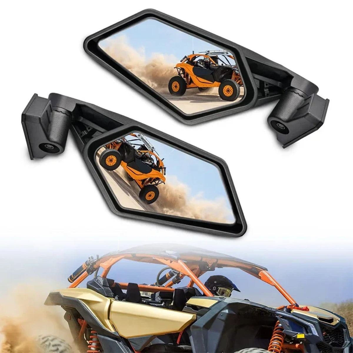 Adjustable Side Mirrors for 1.5–2 in Roll Bars for UTV & SXS – view 8
