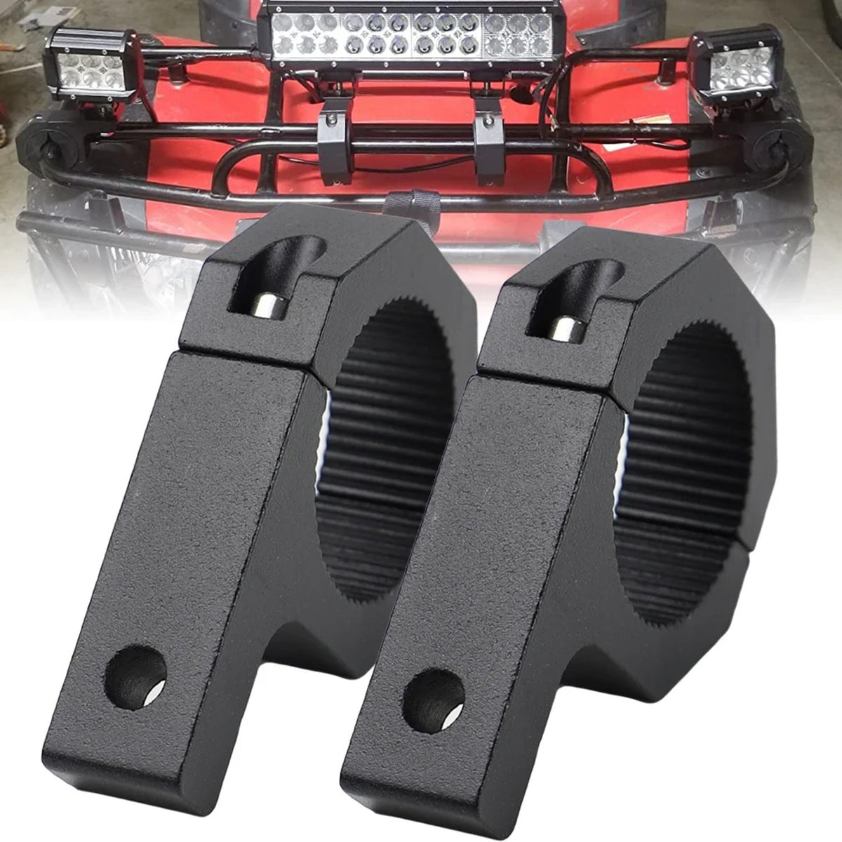 Aluminum LED Light Bar Mounting Brackets for 1–2 in Bars for UTV & SXS – view 2