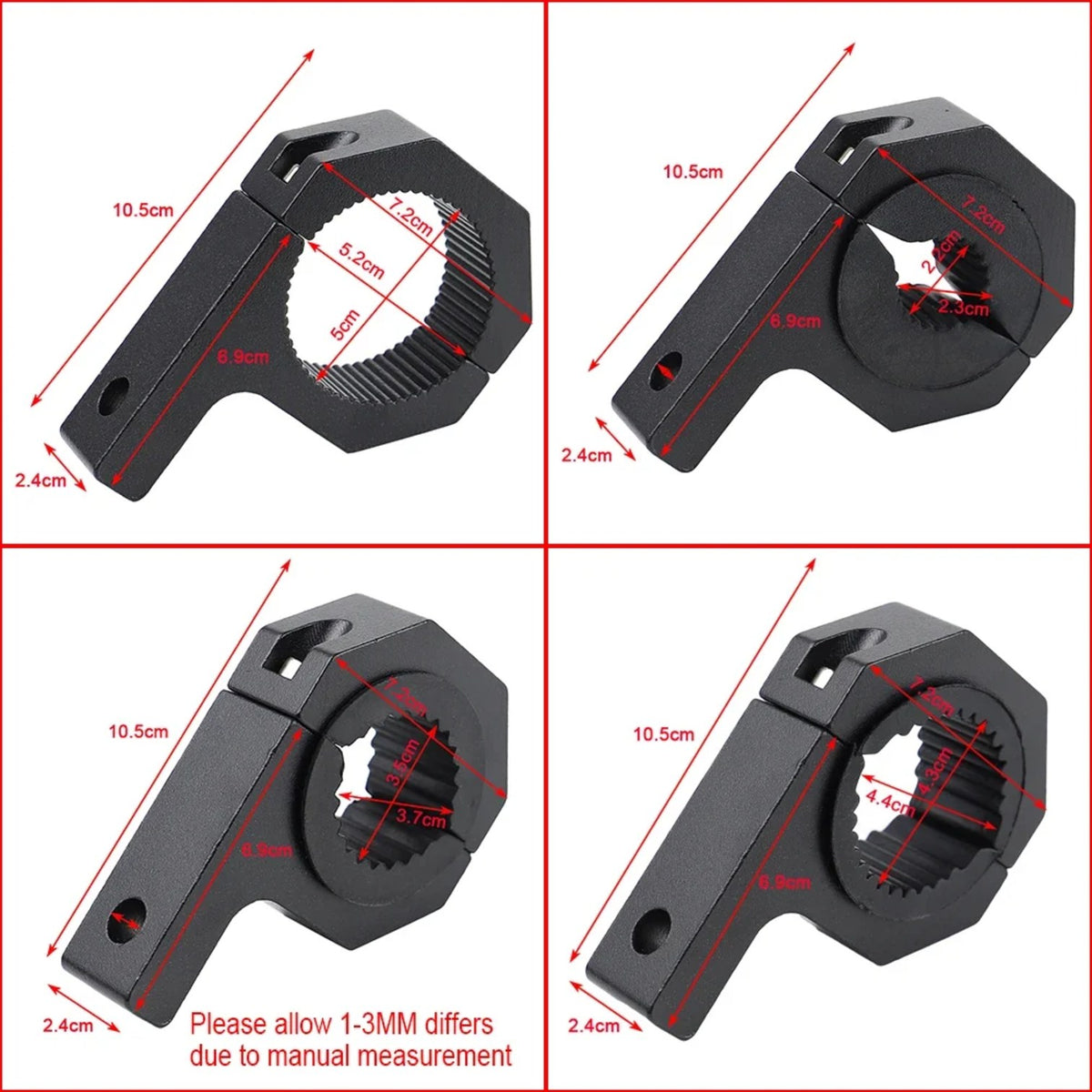 Aluminum LED Light Bar Mounting Brackets for 1–2 in Bars for UTV & SXS – view 4