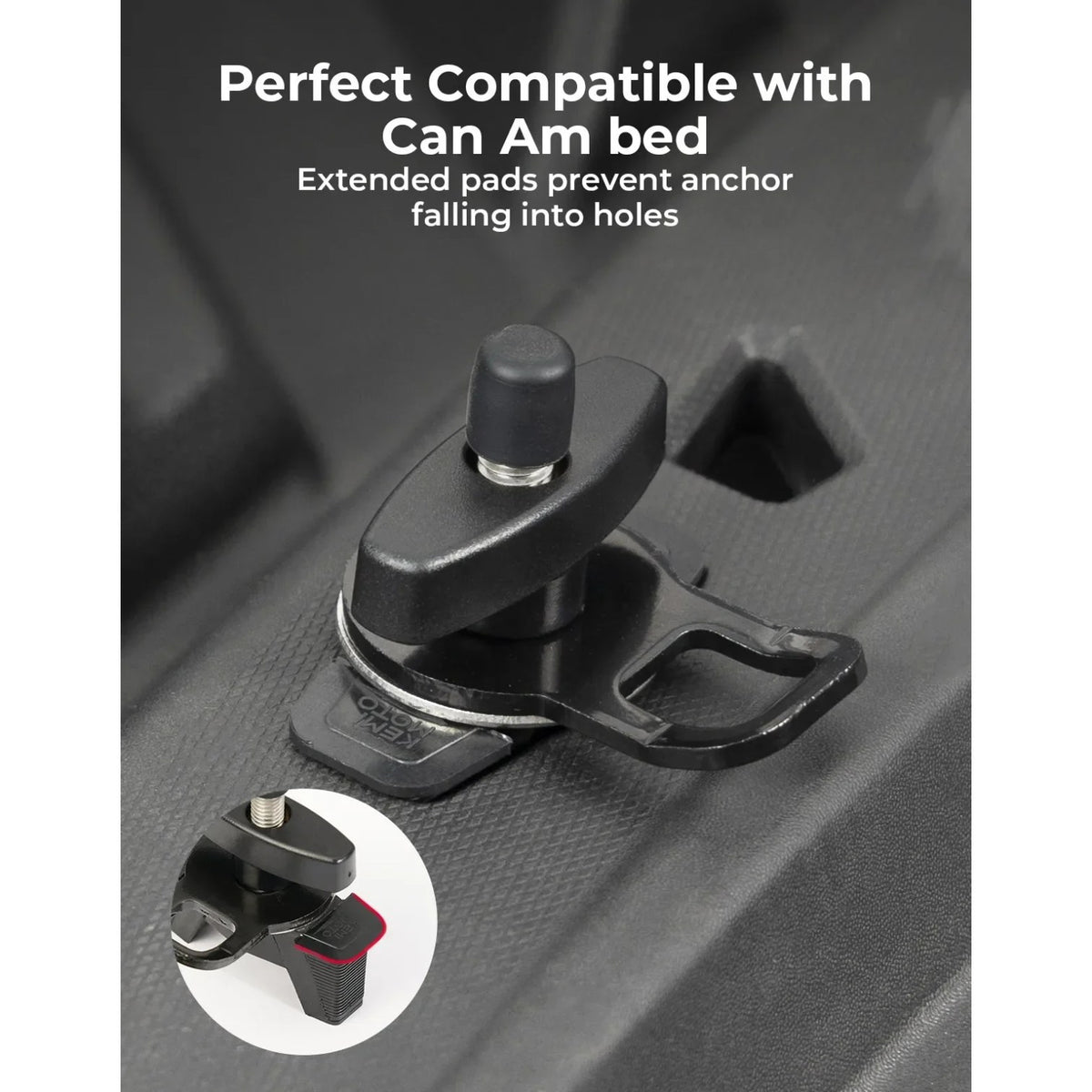Expandable Cargo Bed Tie-Down Anchor for Can-Am Maverick & Defender – view 3