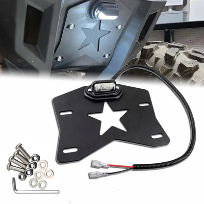 Aluminum License Plate Kit with Lights for Can-Am Maverick X3 – view 2